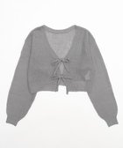 【ウィゴー/WEGO】の【25年秋冬新作】モヘアタッチ2WAYリボンカーデ グレー|ID: prp329100004653348 ipo3291000000033633119