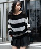 【ウィゴー/WEGO】のモヘアタッチボーダーBIGニット ホワイトボーダー|ID: prp329100004653349 ipo3291000000033633131