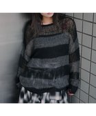 【ウィゴー/WEGO】のモヘアタッチボーダーBIGニット グレーボーダー|ID: prp329100004653349 ipo3291000000033633132