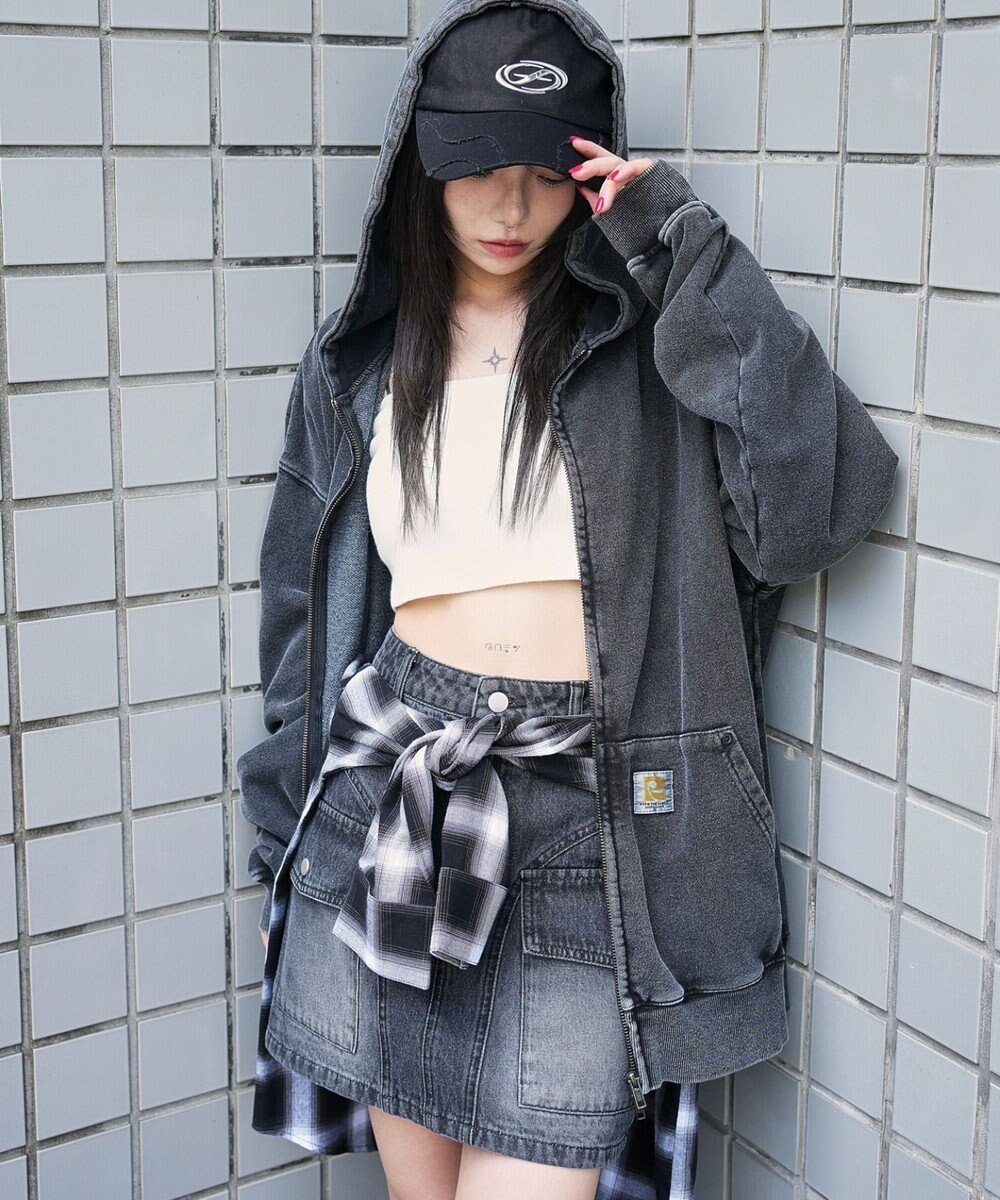 【ウィゴー/WEGO】のワーカーズジップパーカー インテリア・キッズ・メンズ・レディースファッション・服の通販 founy(ファニー) 　ファッション　Fashion　レディースファッション　Fashion for Women　トップス・カットソー　Cut & Sew Tops　レディースパーカー・カジュアルフーディー　Casual Hoodies & Sweatshirts　秋　Autumn　カーゴパンツ　Cargo Pants, Utility Pants　スマホ　Smartphone, Mobile Device　デニム　Denim, Jeans Material　トレンド　Trend, Trending Now　パーカー　Hoodie, Parka　ミニスカート　Mini Skirt, Short Skirt　メンズ　Men's, Menswear　ロング　Long, Long-Length　ワイド　Wide, Wide Fit　冬　Winter / This Winter　A/W・秋冬　Autumn/Winter　新作・新入荷　New Arrivals / New In　スミクロ|ID: prp329100004653353 ipo3291000000033633163