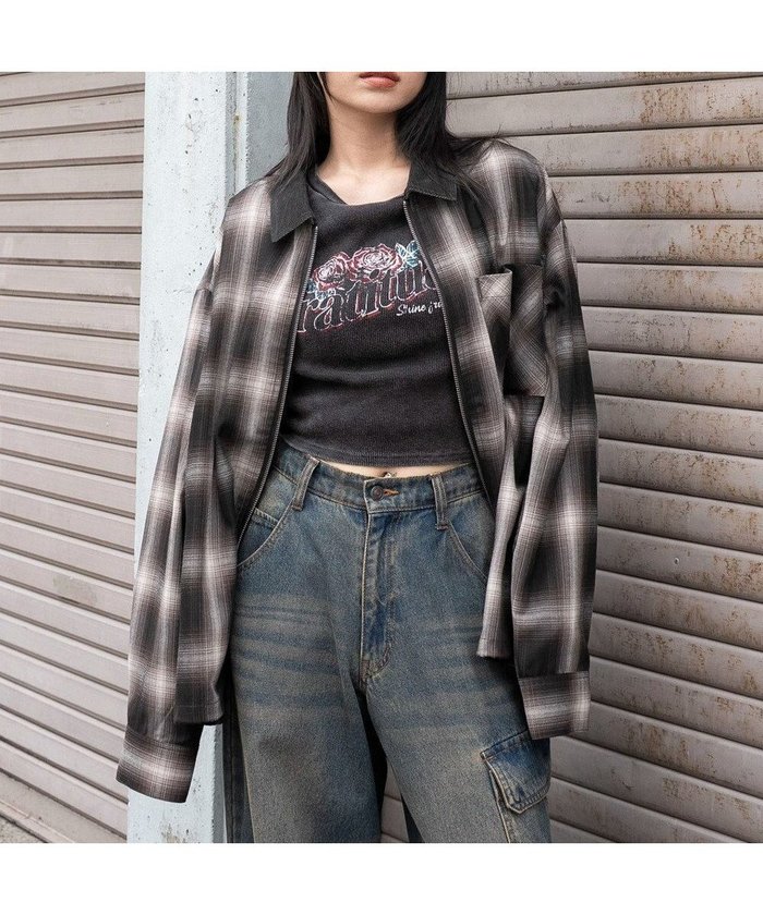 【ウィゴー/WEGO】の【ユニセックス着用ITEM/MLサイズ展開】オンブレチェックシャツジャケット インテリア・キッズ・メンズ・レディースファッション・服の通販 founy(ファニー) https://founy.com/ ファッション Fashion レディースファッション Fashion for Women アウター Coat / Outerwear Collection レディースジャケット・軽アウター Jackets 秋 Autumn シンプル Simple, Minimal ジャケット Jacket, Outerwear スマホ Smartphone, Mobile Device チェック Check, Plaid, Tartan トレンド Trend, Trending Now 長袖 Long Sleeve, Full Sleeve 羽織 Haori, Light Jacket ワイド Wide, Wide Fit A/W・秋冬 Autumn/Winter 新作・新入荷 New Arrivals / New In おすすめ Recommended / Our Picks |ID: prp329100004653369 ipo3291000000033633308