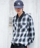 【ウィゴー/WEGO】の【ユニセックス着用ITEM/MLサイズ展開】オンブレチェックシャツジャケット ブラックチェック1|ID: prp329100004653369 ipo3291000000033633314