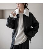 【ウィゴー/WEGO】の2WAYファー襟PUジャケット ブラック|ID: prp329100004653371 ipo3291000000034330813