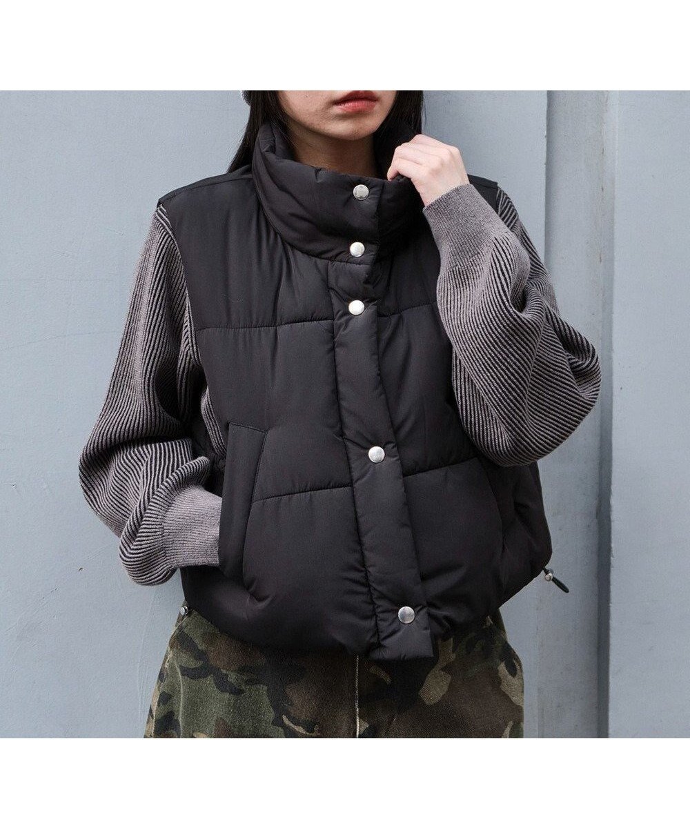 【ウィゴー/WEGO】の【25年秋冬新作】ショートパファーベスト インテリア・キッズ・メンズ・レディースファッション・服の通販 founy(ファニー) 　ファッション　Fashion　レディースファッション　Fashion for Women　アウター　Coat / Outerwear Collection　レディースジャケット・軽アウター　Jackets　インナー　Innerwear　秋　Autumn　キャミ　Camisole, Cami Top　ショート　Short, Short Length　ジャケット　Jacket, Outerwear　スウェット / スエット　Sweatshirt, Sweatwear　スマホ　Smartphone, Mobile Device　ダウン　Down, Puffer　トレンド　Trend, Trending Now　ドローコード　Drawcord, Drawstring Cord　ベスト　Vest, Waistcoat　防寒　Cold Protection, Winter-Ready　冬　Winter / This Winter　A/W・秋冬　Autumn/Winter　新作・新入荷　New Arrivals / New In　ブラック|ID: prp329100004653373 ipo3291000000033633348