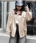 【ウィゴー/WEGO】のワーカーズWジップブルゾン ベージュ|ID: prp329100004653375 ipo3291000000033633358