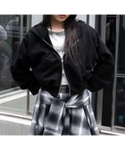 【ウィゴー/WEGO】のショートZIPパーカー ブラック|ID: prp329100004653379 ipo3291000000033633383
