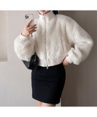 【ウィゴー/WEGO】の【25年秋冬新作】フェイクファーショートブルゾン ホワイトアイボリー|ID: prp329100004653401 ipo3291000000034621894