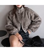 【ウィゴー/WEGO】の【25年秋冬新作】フェイクファーショートブルゾン グレーその他|ID: prp329100004653401 ipo3291000000034621896