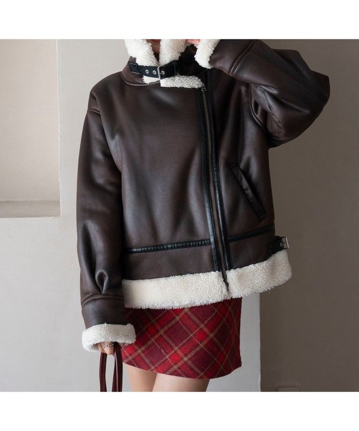 【ウィゴー/WEGO】の【25年秋冬新作】フェイクムートンボアジャケット インテリア・キッズ・メンズ・レディースファッション・服の通販 founy(ファニー) https://founy.com/ ファッション Fashion レディースファッション Fashion for Women アウター Coat / Outerwear Collection レディースジャケット・軽アウター Jackets ブルゾンジャケット・スポーティアウター Blouson Jackets 春 Spring 秋 Autumn ジャケット Jacket, Outerwear スマホ Smartphone, Mobile Device デニム Denim, Jeans Material トレンド Trend, Trending Now 定番 Standard, Basic Item ハイネック High Neck, Mock Neck ブルゾン Blouson, Bomber Jacket 防寒 Cold Protection, Winter-Ready 冬 Winter / This Winter A/W・秋冬 Autumn/Winter 夏 Summer |ID: prp329100004653403 ipo3291000000035630530