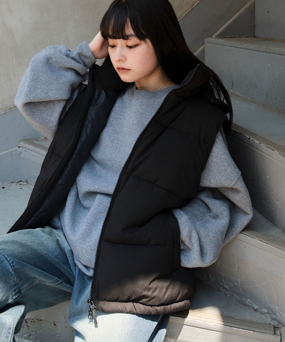【ウィゴー/WEGO】の【25年秋冬新作/ユニセックス着用ITEM/MLサイズ展開】2WAYパファーベスト インテリア・キッズ・メンズ・レディースファッション・服の通販 founy(ファニー) 　ファッション　Fashion　レディースファッション　Fashion for Women　アウター　Coat / Outerwear Collection　レディースジャケット・軽アウター　Jackets　カーゴパンツ　Cargo Pants, Utility Pants　シンプル　Simple, Minimal　ジャケット　Jacket, Outerwear　スウェット / スエット　Sweatshirt, Sweatwear　スタンド　Stand Collar, Upright Stand　スマホ　Smartphone, Mobile Device　スラックス　Slacks, Dress Pants　ダウン　Down, Puffer　ベスト　Vest, Waistcoat　ポケット　Pocket, Pocket Detail　冬　Winter / This Winter　A/W・秋冬　Autumn/Winter　新作・新入荷　New Arrivals / New In　ブラック|ID: prp329100004653405 ipo3291000000033633592