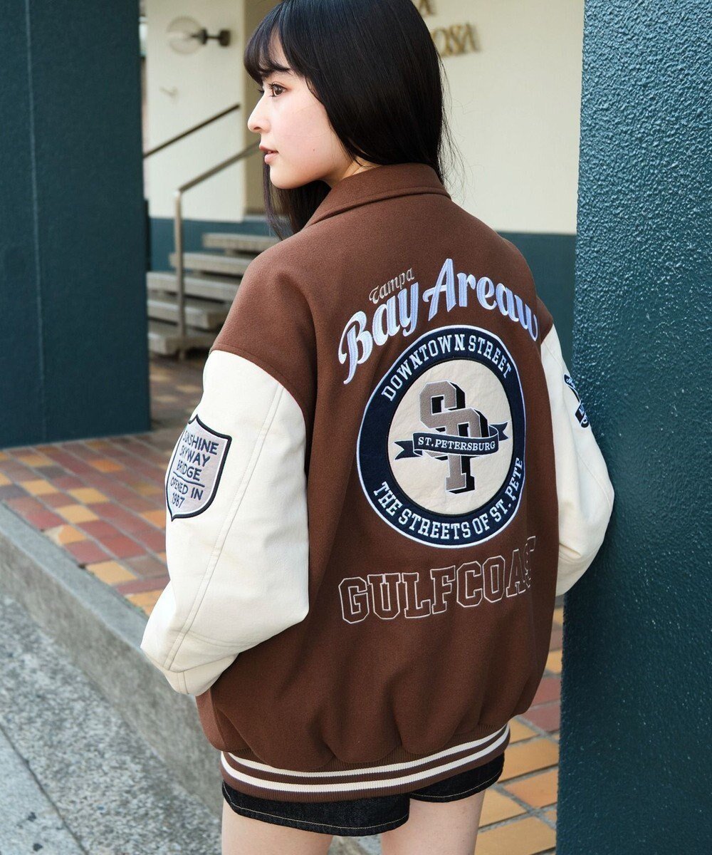 【ウィゴー/WEGO】の【25年秋冬新作/ユニセックス着用ITEM/SMLサイズ展開】メルトンワッペンスタジャン インテリア・キッズ・メンズ・レディースファッション・服の通販 founy(ファニー) 　ファッション　Fashion　レディースファッション　Fashion for Women　アウター　Coat / Outerwear Collection　レディースジャケット・軽アウター　Jackets　シンプル　Simple, Minimal　ジャケット　Jacket, Outerwear　スマホ　Smartphone, Mobile Device　スマート　Smart, Elegant　ポケット　Pocket, Pocket Detail　ワイド　Wide, Wide Fit　A/W・秋冬　Autumn/Winter　新作・新入荷　New Arrivals / New In　おすすめ　Recommended / Our Picks　ブラウン|ID: prp329100004653406 ipo3291000000033633605