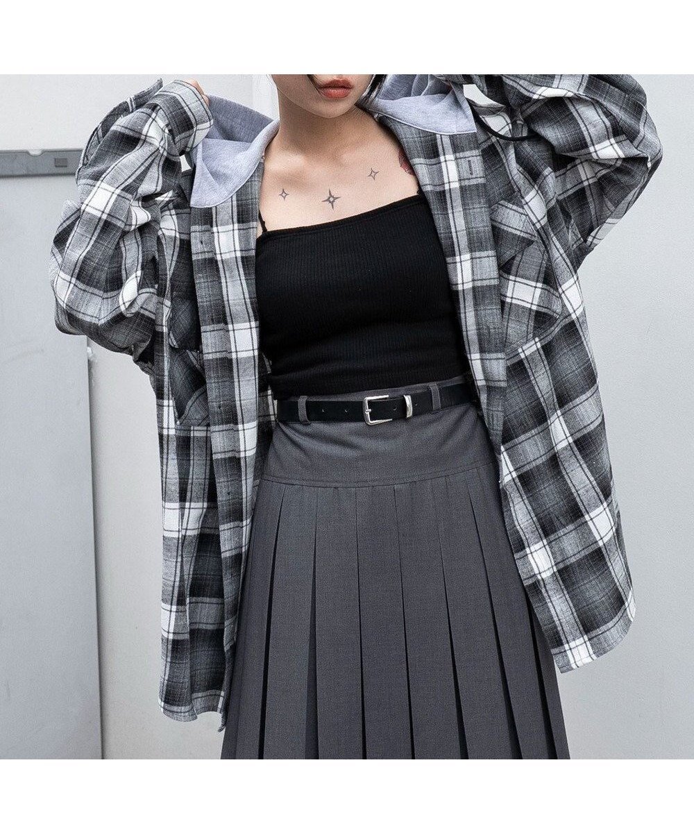 【ウィゴー/WEGO】の【25年秋冬新作/ユニセックス着用ITEM/MLサイズ展開】オンブレチェックフードネルシャツ(LS) インテリア・キッズ・メンズ・レディースファッション・服の通販 founy(ファニー) 　ファッション　Fashion　レディースファッション　Fashion for Women　トップス・カットソー　Cut & Sew Tops　シャツ・ブラウス・オフィスカジュアル　Elegant Blouses & Button-Ups　ヴィンテージ　Vintage Style　カーゴパンツ　Cargo Pants, Utility Pants　スマホ　Smartphone, Mobile Device　トレンド　Trend, Trending Now　ドッキング　Docking, Mixed Material　長袖　Long Sleeve, Full Sleeve　羽織　Haori, Light Jacket　ミニスカート　Mini Skirt, Short Skirt　リラックス　Relax, Relaxed Fit　ルーズ　Loose, Oversized　ワイド　Wide, Wide Fit　A/W・秋冬　Autumn/Winter　おすすめ　Recommended / Our Picks　ブラックチェック1|ID: prp329100004653411 ipo3291000000034656843