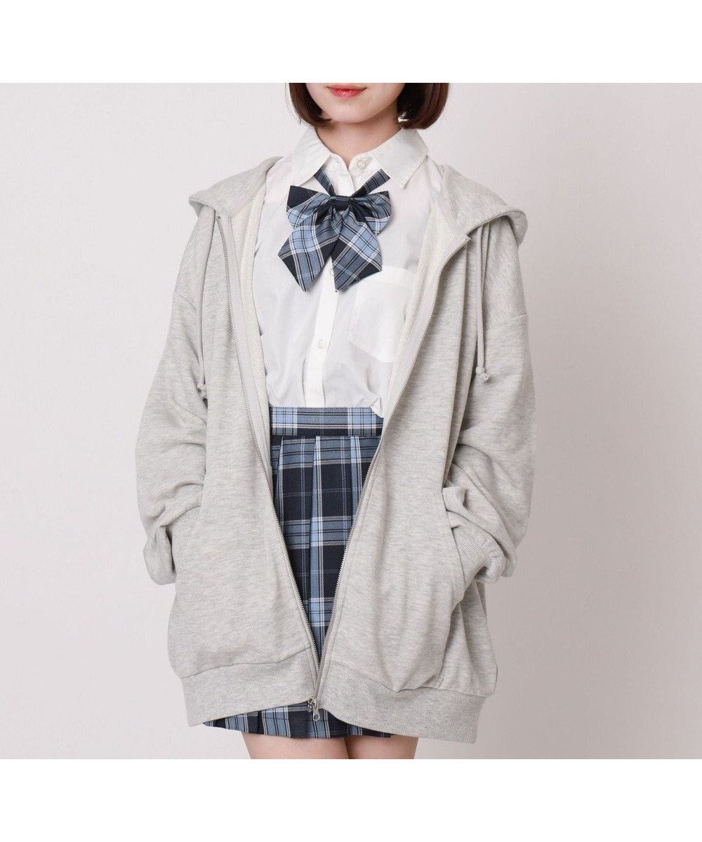 【ウィゴー/WEGO】の【SCHOOLITEM】ルーズフィットZIPパーカー インテリア・キッズ・メンズ・レディースファッション・服の通販 founy(ファニー) 　ファッション　Fashion　レディースファッション　Fashion for Women　トップス・カットソー　Cut & Sew Tops　レディースパーカー・カジュアルフーディー　Casual Hoodies & Sweatshirts　新作・新入荷　New Arrivals / New In　2025年　2025　2025-2026秋冬・A/W　Autumn/Winter 2025–26 AW25–26　スマホ　Smartphone, Mobile Device　セットアップ　Set-Up, Coordinated Outfit　パーカー　Hoodie, Parka　人気　Popular, Best Seller　冬　Winter / This Winter　無地　Plain, Solid Color　A/W・秋冬　Autumn/Winter　杢グレー|ID: prp329100004653447 ipo3291000000033633927