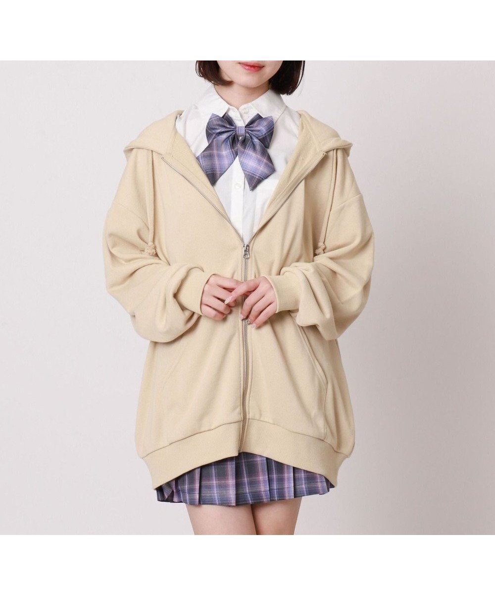 【ウィゴー/WEGO】の【SCHOOLITEM】ルーズフィットZIPパーカー 人気、トレンドファッション・服の通販 founy(ファニー) 　ファッション　Fashion　レディースファッション　Fashion for Women　トップス・カットソー　Cut & Sew Tops　レディースパーカー・カジュアルフーディー　Casual Hoodies & Sweatshirts　2025年　2025　2025-2026秋冬・A/W　Autumn/Winter 2025–26 AW25–26　スマホ　Smartphone, Mobile Device　セットアップ　Set-Up, Coordinated Outfit　パーカー　Hoodie, Parka　人気　Popular, Best Seller　冬　Winter / This Winter　無地　Plain, Solid Color　A/W・秋冬　Autumn/Winter　 other-1|ID: prp329100004653447 ipo3291000000035465531
