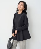 【アンフィーロ 自由区/UNFILO】のペプラムコンビ ロンT 人気、トレンドファッション・服の通販 founy(ファニー) ファッション Fashion レディースファッション Fashion for Women トップス・カットソー Cut & Sew Tops シャツ・ブラウス・オフィスカジュアル Elegant Blouses & Button-Ups ロングTシャツ・Tシャツ Longline T-Shirts & Tees カットソー・ベーシックTシャツ Cut-and-Sewn Tops / Stretch Tees & Basics カットソー Cut and Sewn Top コンビ Combo, Combination Style 抗菌 Antibacterial, Bacteria-Resistant スウェット / スエット Sweatshirt, Sweatwear トレンド Trend, Trending Now ドッキング Docking, Mixed Material ペプラム Peplum, Flared Hem A/W・秋冬 Autumn/Winter おすすめ Recommended / Our Picks thumbnail ブラック|ID: prp329100004653463 ipo3291000000033848078