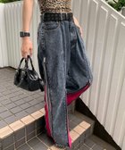 【ウィゴー/WEGO】の【ユニセックス着用ITEM】ジャージドッキングZIPデニムパンツ 人気、トレンドファッション・服の通販 founy(ファニー) ファッション Fashion レディースファッション Fashion for Women パンツ Pants & Trousers デニムパンツ・ジーンズ・美脚デニム Denim Jeans & Pants 新作・新入荷 New Arrivals / New In デニム Denim, Jeans Material ドッキング Docking, Mixed Material フロント Front, Front Design リメイク Remake, Reconstructed 夏 Summer 春 Spring S/S・春夏 SS, Spring/Summer, Warm Season thumbnail ピンク|ID: prp329100004653966 ipo3291000000033639928