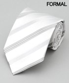 【五大陸/gotairiku / MEN】の【WEAR BLACK】フォーマル用_ストライプ ネクタイ シルバー系1|ID: prp329100004653980 ipo3291000000034434649