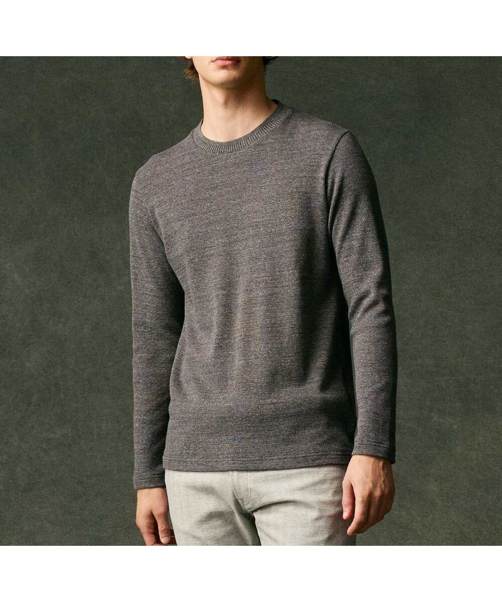 【ジョセフ アブード/JOSEPH ABBOUD / MEN】の【オリジナルオーガニックコットン使用/サスティナブル/伸縮/保形性】JOE COTTON ワッフル クルーネックTシャツ 人気、トレンドファッション・服の通販 founy(ファニー) 　ファッション　Fashion　メンズファッション　Fashion for Men　トップス・カットソー　Cut & Sew Tops　メンズシャツ　Shirts　インナー　Innerwear　カットソー　Cut and Sewn Top　シンプル　Simple, Minimal　ストレッチ　Stretch, Stretchy Fabric　ベーシック　Basic, Essential　リラックス　Relax, Relaxed Fit　ワッフル　Waffle, Waffle Knit　A/W・秋冬　Autumn/Winter　おすすめ　Recommended / Our Picks　 other-1|ID: prp329100004653988 ipo3291000000034177308