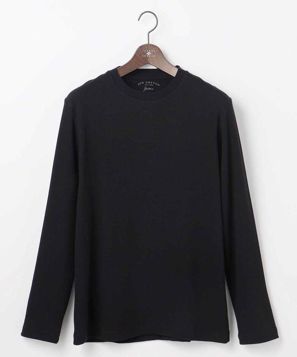 【ジョセフ アブード/JOSEPH ABBOUD / MEN】の【オリジナルオーガニックコットン使用/サスティナブル/伸縮/保形性】JOE COTTON ワッフル クルーネックTシャツ インテリア・キッズ・メンズ・レディースファッション・服の通販 founy(ファニー) 　ファッション　Fashion　メンズファッション　Fashion for Men　トップス・カットソー　Cut & Sew Tops　メンズシャツ　Shirts　インナー　Innerwear　カットソー　Cut and Sewn Top　シンプル　Simple, Minimal　ストレッチ　Stretch, Stretchy Fabric　ベーシック　Basic, Essential　リラックス　Relax, Relaxed Fit　ワッフル　Waffle, Waffle Knit　A/W・秋冬　Autumn/Winter　おすすめ　Recommended / Our Picks　ブラック系|ID: prp329100004653988 ipo3291000000034177310