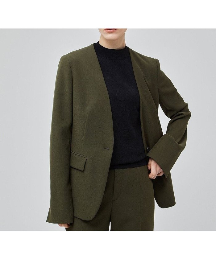 【ベイジ,/BEIGE,】の【洗える】ALAINA / Vネックカラージャケット インテリア・キッズ・メンズ・レディースファッション・服の通販 founy(ファニー) https://founy.com/ ファッション Fashion レディースファッション Fashion for Women アウター Coat / Outerwear Collection レディースジャケット・軽アウター Jackets ノーカラージャケット / シンプル上品コーデ Collarless Jackets エレガント 上品 Elegant ジャケット Jacket, Outerwear ストレッチ Stretch, Stretchy Fabric セットアップ Set-Up, Coordinated Outfit ボトム Bottoms, Lower Wear ビジネス 仕事 通勤 Business / Work / Commuting 洗える Machine Washable A/W・秋冬 Autumn/Winter 羽織 Haori, Light Jacket |ID: prp329100004653995 ipo3291000000033640779