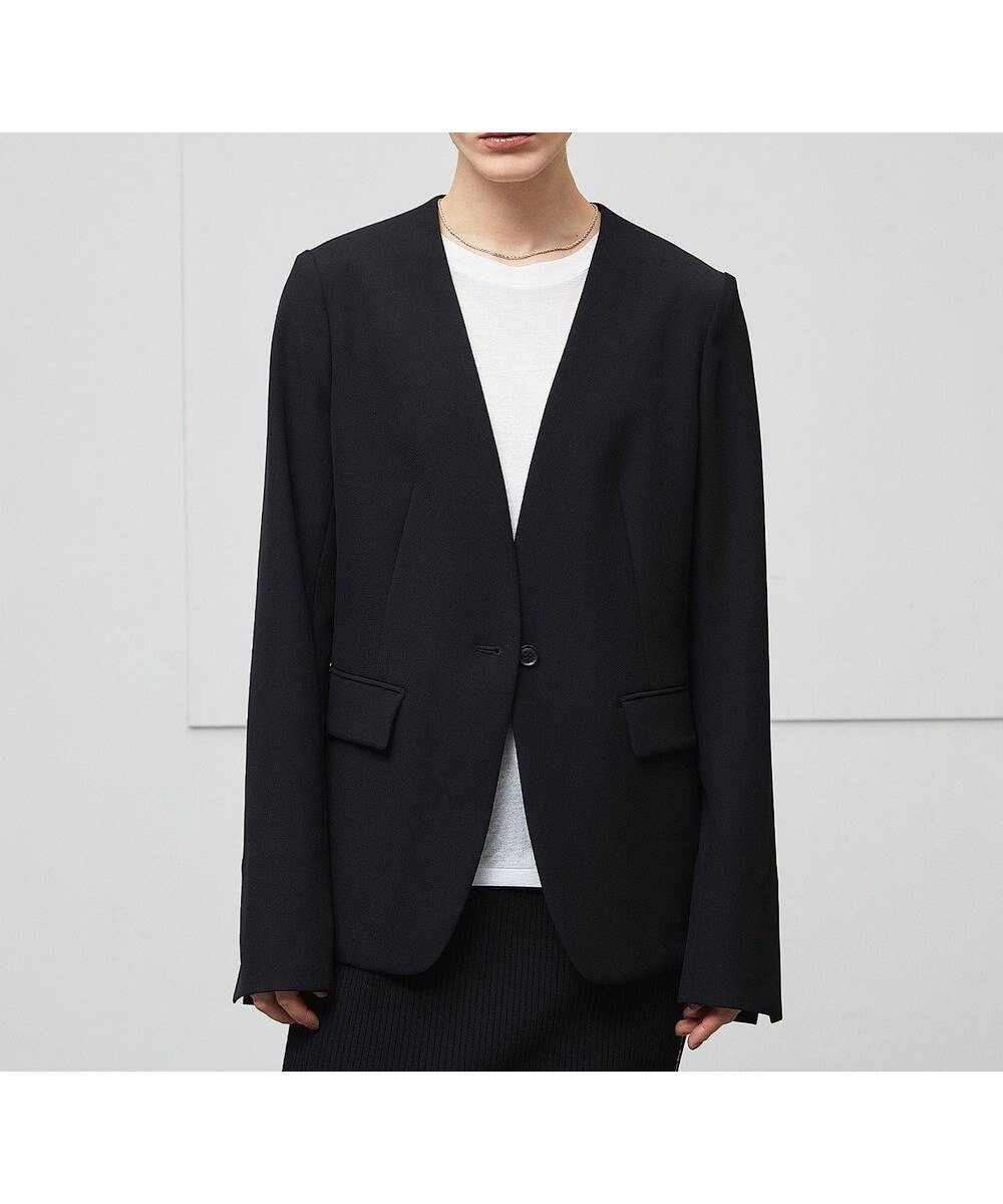 【ベイジ,/BEIGE,】の【洗える】ALAINA / Vネックカラージャケット インテリア・キッズ・メンズ・レディースファッション・服の通販 founy(ファニー) 　ファッション　Fashion　レディースファッション　Fashion for Women　アウター　Coat / Outerwear Collection　レディースジャケット・軽アウター　Jackets　ノーカラージャケット / シンプル上品コーデ　Collarless Jackets　エレガント 上品　Elegant　ジャケット　Jacket, Outerwear　ストレッチ　Stretch, Stretchy Fabric　セットアップ　Set-Up, Coordinated Outfit　ボトム　Bottoms, Lower Wear　ビジネス 仕事 通勤　Business / Work / Commuting　洗える　Machine Washable　A/W・秋冬　Autumn/Winter　羽織　Haori, Light Jacket　Black|ID: prp329100004653995 ipo3291000000033640785