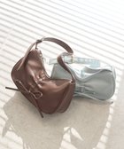 【アースミュージックアンドエコロジー/earth music&ecology】のリボンドロストハンドバッグ 人気、トレンドファッション・服の通販 founy(ファニー) ファッション Fashion レディースファッション Fashion for Women バッグ Bags おすすめ Recommended / Our Picks ギャザー Gathered, Ruffled フェミニン Feminine, Girly ベーシック Basic, Essential ポケット Pocket, Pocket Detail thumbnail Brown|ID: prp329100004654230 ipo3291000000033647671