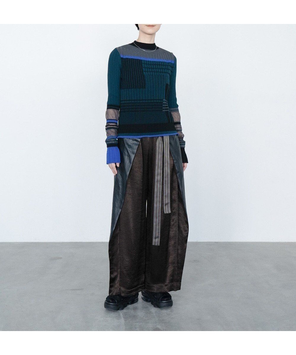 【コキュウ/COQ】のCONCORD カラーブロックリブニット インテリア・キッズ・メンズ・レディースファッション・服の通販 founy(ファニー) ファッション Fashion レディースファッション Fashion for Women トップス・カットソー Cut & Sew Tops ニット Knit Tops & Sweaters コレクション Collection, Seasonal Line シアー Sheer, See-Through ストレッチ Stretch, Stretchy Fabric セーター Sweater, Knitwear バランス Balance, Style Balance ブロック Block, Solid Block Pattern ベスト Vest, Waistcoat A/W・秋冬 Autumn/Winter 犬 Dog ダークグリーン|ID: prp329100004654341 ipo3291000000034641725