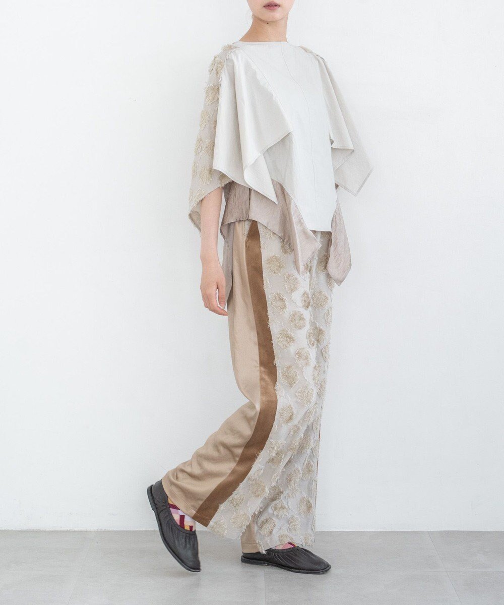 【コキュウ/COQ】のSEA DOT ジャガードサイドラインパンツ 人気、トレンドファッション・服の通販 founy(ファニー) 　ファッション　Fashion　レディースファッション　Fashion for Women　パンツ　Pants & Trousers　ヴィンテージ　Vintage Style　洗える　Machine Washable　コレクション　Collection, Seasonal Line　サテン　Satin, Glossy Fabric　テクスチャー　Texture, Textured Fabric　定番　Standard, Basic Item　バランス　Balance, Style Balance　フォーマル　Formal, Dressy　ボトム　Bottoms, Lower Wear　A/W・秋冬　Autumn/Winter　S/S・春夏　SS, Spring/Summer, Warm Season　犬　Dog　夏　Summer　 other-1|ID: prp329100004654343 ipo3291000000034621854