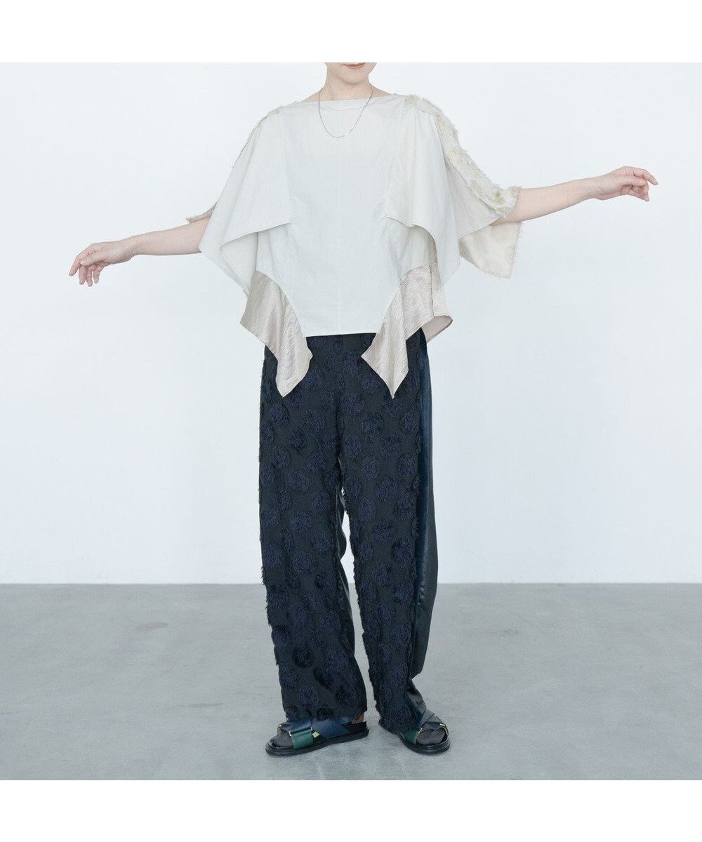 【コキュウ/COQ】のSEA DOT ジャガードサイドラインパンツ インテリア・キッズ・メンズ・レディースファッション・服の通販 founy(ファニー) 　ファッション　Fashion　レディースファッション　Fashion for Women　パンツ　Pants & Trousers　ヴィンテージ　Vintage Style　洗える　Machine Washable　コレクション　Collection, Seasonal Line　サテン　Satin, Glossy Fabric　テクスチャー　Texture, Textured Fabric　定番　Standard, Basic Item　バランス　Balance, Style Balance　フォーマル　Formal, Dressy　ボトム　Bottoms, Lower Wear　A/W・秋冬　Autumn/Winter　S/S・春夏　SS, Spring/Summer, Warm Season　犬　Dog　夏　Summer　ブラック|ID: prp329100004654343 ipo3291000000034621857