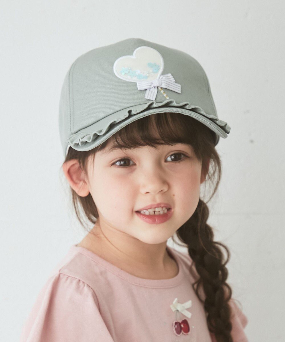 【エニファム/any FAM / KIDS】のシャラシャラモチーフフリルキャップ インテリア・キッズ・メンズ・レディースファッション・服の通販 founy(ファニー) 　ファッション　Fashion　キッズファッション　Fashion for Kids　キャップ　Cap, Baseball Cap　スマホ　Smartphone, Mobile Device　チェリー　Cherry, Cherry Pattern　人気　Popular, Best Seller　フリル　Frill, Ruffle　帽子　Hat, Headwear　モチーフ　Motif, Design Theme　無地　Plain, Solid Color　リボン　Ribbon, Bow　ワンポイント　One Point, Statement Accent　再入荷　Restock / Back in Stock　夏　Summer　ミント×キャンディー|ID: prp329100004654444 ipo3291000000033652451