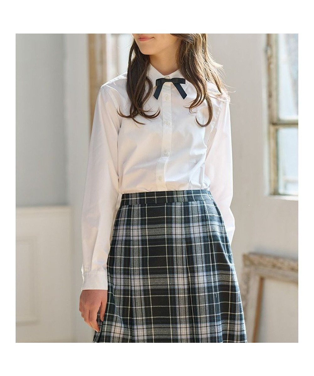 【組曲 / KIDS/KUMIKYOKU】の【150-170㎝】リボン付き ブラウス 人気、トレンドファッション・服の通販 founy(ファニー) 　ファッション　Fashion　キッズファッション　Fashion for Kids　トップス・カットソー　Cut & Sew Tops　ジャケット　Jacket, Outerwear　ブローチ　Brooch, Pin Brooch　リボン　Ribbon, Bow　エレガント 上品　Elegant　卒業式　Graduation Ceremony　洗える　Machine Washable　A/W・秋冬　Autumn/Winter　 other-1|ID: prp329100004654458 ipo3291000000034940946