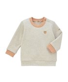 【ミキハウスホットビスケッツ/MIKI HOUSE HOT BISCUITS / KIDS】の【70-120cm】【Everyday Series】ワンポイント くすみカラー裏毛パイルトレーナー グレー|ID: prp329100004654473 ipo3291000000033652796
