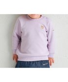 【ミキハウスホットビスケッツ/MIKI HOUSE HOT BISCUITS / KIDS】の【70-120cm】【Everyday Series】ワンポイント くすみカラー裏毛パイルトレーナー パープル|ID: prp329100004654473 ipo3291000000033652798