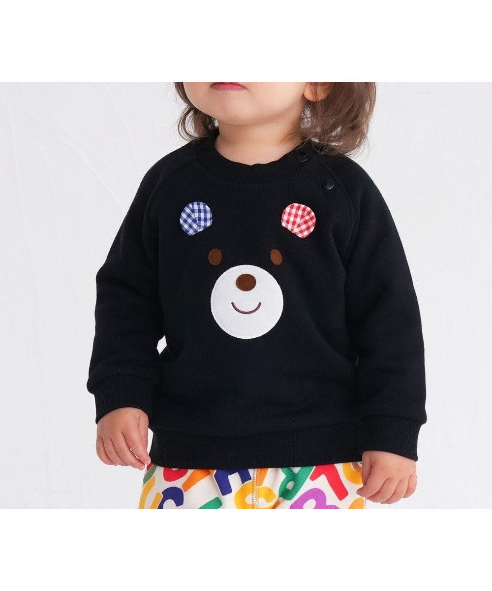 【ミキハウスホットビスケッツ/MIKI HOUSE HOT BISCUITS / KIDS】の【70-110cm】 顔ドン ラグラントレーナー 人気、トレンドファッション・服の通販 founy(ファニー) 　ファッション　Fashion　キッズファッション　Fashion for Kids　トップス・カットソー　Cut & Sew Tops　おすすめ　Recommended / Our Picks　スウェット / スエット　Sweatshirt, Sweatwear　トレーナー　Sweatshirt, Trainer　人気　Popular, Best Seller　吸水　Absorbent, Quick-Dry　夏　Summer　S/S・春夏　SS, Spring/Summer, Warm Season　A/W・秋冬　Autumn/Winter　長袖　Long Sleeve, Full Sleeve　 other-1|ID: prp329100004654474 ipo3291000000033652817