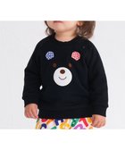 【ミキハウスホットビスケッツ/MIKI HOUSE HOT BISCUITS / KIDS】の【70-110cm】 顔ドン ラグラントレーナー 黒|ID: prp329100004654474 ipo3291000000033652818