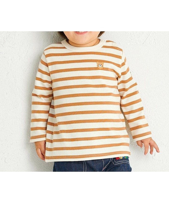 【ミキハウスホットビスケッツ/MIKI HOUSE HOT BISCUITS / KIDS】の【80-120cm】ボーダー柄 ワンポイント長袖Tシャツ インテリア・キッズ・メンズ・レディースファッション・服の通販 founy(ファニー) https://founy.com/ ファッション Fashion キッズファッション Fashion for Kids トップス・カットソー Cut & Sew Tops おすすめ Recommended / Our Picks インナー Innerwear カットソー Cut and Sewn Top ベーシック Basic, Essential ボーダー Border, Stripe ワンポイント One Point, Statement Accent 人気 Popular, Best Seller 冬 Winter / This Winter 夏 Summer 定番 Standard, Basic Item S/S・春夏 SS, Spring/Summer, Warm Season A/W・秋冬 Autumn/Winter 長袖 Long Sleeve, Full Sleeve |ID: prp329100004654479 ipo3291000000034724604