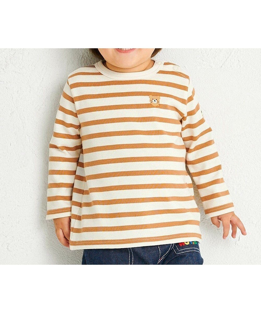 【ミキハウスホットビスケッツ/MIKI HOUSE HOT BISCUITS / KIDS】の【80-120cm】ボーダー柄 ワンポイント長袖Tシャツ 人気、トレンドファッション・服の通販 founy(ファニー) ファッション Fashion キッズファッション Fashion for Kids トップス・カットソー Cut & Sew Tops おすすめ Recommended / Our Picks インナー Innerwear カットソー Cut and Sewn Top ベーシック Basic, Essential ボーダー Border, Stripe ワンポイント One Point, Statement Accent 人気 Popular, Best Seller 冬 Winter / This Winter 夏 Summer 定番 Standard, Basic Item S/S・春夏 SS, Spring/Summer, Warm Season A/W・秋冬 Autumn/Winter 長袖 Long Sleeve, Full Sleeve other-1|ID: prp329100004654479 ipo3291000000034724604