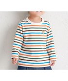 【ミキハウスホットビスケッツ/MIKI HOUSE HOT BISCUITS / KIDS】の【80-120cm】ボーダー柄 ワンポイント長袖Tシャツ フォレストグリーン|ID: prp329100004654479 ipo3291000000034724606