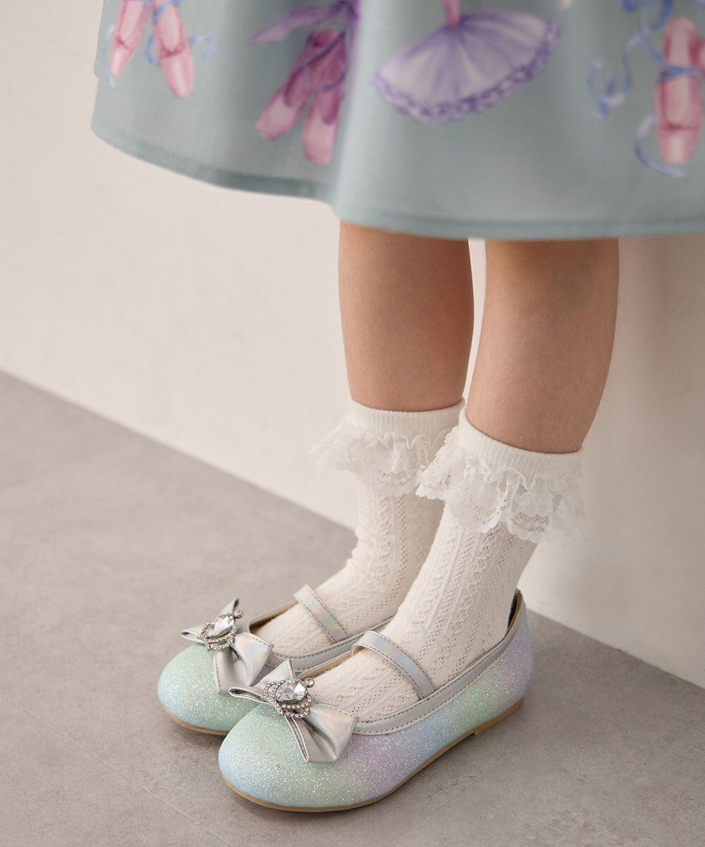 【エニィ/ANY / KIDS】のキラキラリボンパンプス 人気、トレンドファッション・服の通販 founy(ファニー) 　ファッション　Fashion　キッズファッション　Fashion for Kids　オケージョン　Occasion Wear　スマホ　Smartphone, Mobile Device　ドレス　Dress, One-Piece　人気　Popular, Best Seller　ビジュー　Bijou, Jewel-like Accent　フラット　Flat, Flat Shoes　モチーフ　Motif, Design Theme　ラップ　Wrap, Wrap Design　リボン　Ribbon, Bow　再入荷　Restock / Back in Stock　おすすめ　Recommended / Our Picks　 other-1|ID: prp329100004654488 ipo3291000000033652929
