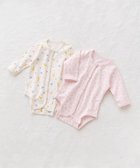 【ミキハウスホットビスケッツ/MIKI HOUSE HOT BISCUITS / KIDS】の【60-70cm】 長袖ボディシャツ2枚セット(前開き仕様) ピンク|ID: prp329100004654509 ipo3291000000034836297
