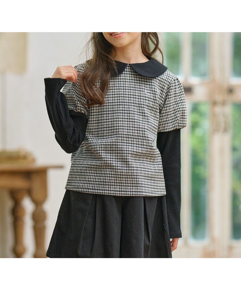 【組曲 / KIDS/KUMIKYOKU】の【110-140㎝】チェックジャガード トレーナー 人気、トレンドファッション・服の通販 founy(ファニー) 　ファッション　Fashion　キッズファッション　Fashion for Kids　トップス・カットソー　Cut & Sew Tops　インナー　Innerwear　スウェット / スエット　Sweatshirt, Sweatwear　チェック　Check, Plaid, Tartan　トレーナー　Sweatshirt, Trainer　ドッキング　Docking, Mixed Material　冬　Winter / This Winter　夏　Summer　春　Spring　S/S・春夏　SS, Spring/Summer, Warm Season　 other-1|ID: prp329100004654529 ipo3291000000034058760