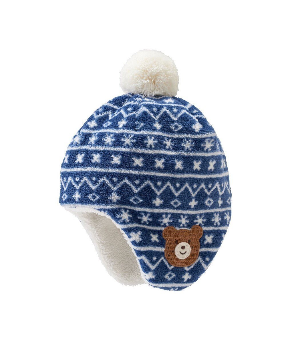 【ミキハウスホットビスケッツ/MIKI HOUSE HOT BISCUITS / KIDS】の【42-46cm】ぼん天付フリース素材の帽子 インテリア・キッズ・メンズ・レディースファッション・服の通販 founy(ファニー) ファッション Fashion キッズファッション Fashion for Kids おすすめ Recommended / Our Picks なめらか Smooth, Silky Texture キャップ Cap, Baseball Cap ギフト プレゼント Gift / Present クリスマス X'mas Christmas / X'mas マフラー Scarf, Muffler 帽子 Hat, Headwear 紺|ID: prp329100004654540 ipo3291000000034605614