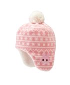 【ミキハウスホットビスケッツ/MIKI HOUSE HOT BISCUITS / KIDS】の【42-46cm】ぼん天付フリース素材の帽子 ピンク|ID: prp329100004654540 ipo3291000000034605615