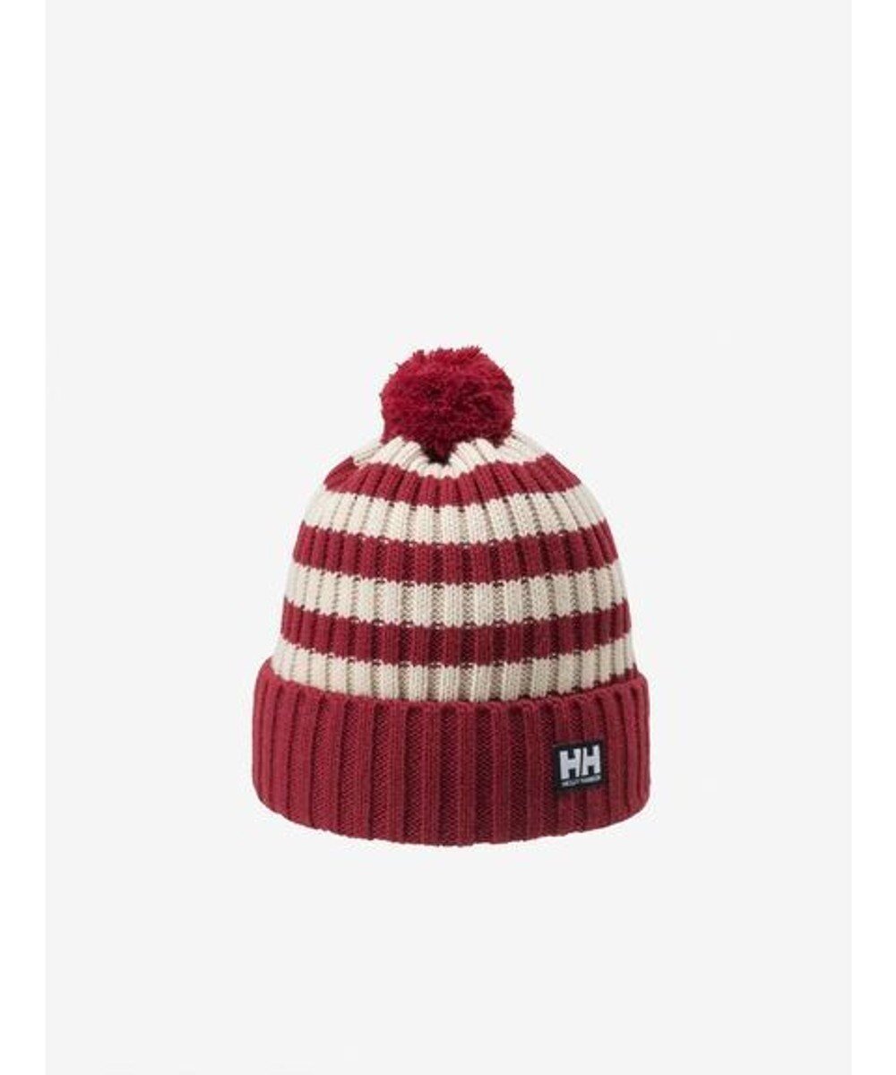 【ヘリーハンセン/HELLY HANSEN / KIDS】の【キッズ・保温】ボーダーポンポンビーニー インテリア・キッズ・メンズ・レディースファッション・服の通販 founy(ファニー) 　ファッション　Fashion　キッズファッション　Fashion for Kids　アクリル　Acrylic Material　キャップ　Cap, Baseball Cap　ボーダー　Border, Stripe　帽子　Hat, Headwear　ブリックレッド|ID: prp329100004654544 ipo3291000000034556920
