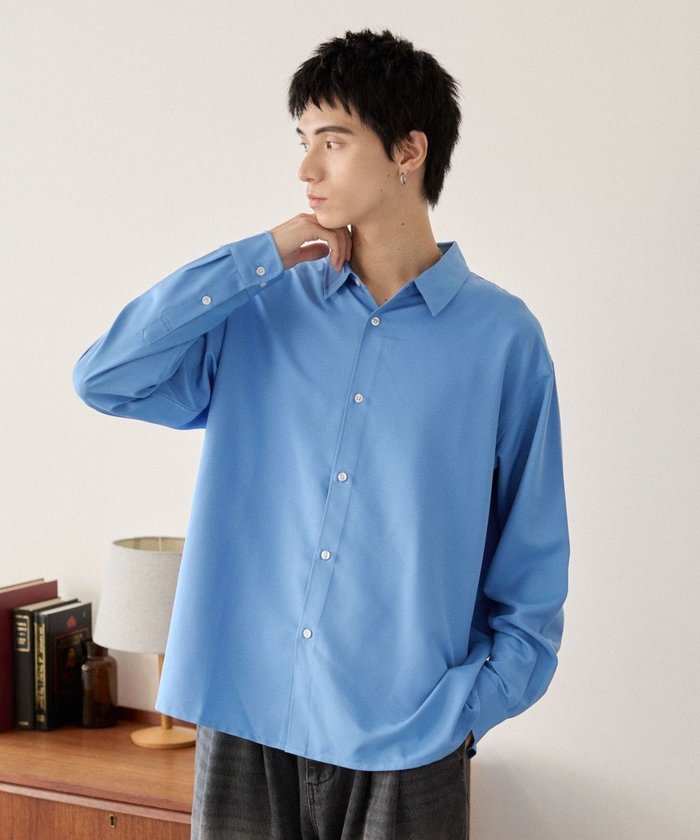 【ウィゴー/WEGO / MEN】のルーズシルエットボックスシャツ(LS) インテリア・キッズ・メンズ・レディースファッション・服の通販 founy(ファニー) https://founy.com/ ファッション Fashion メンズファッション Fashion for Men トップス・カットソー Cut & Sew Tops メンズシャツ Shirts インナー Innerwear シンプル Simple, Minimal ジャケット Jacket, Outerwear スマホ Smartphone, Mobile Device タンク Tank Top, Sleeveless Top トレンド Trend, Trending Now 長袖 Long Sleeve, Full Sleeve パーカー Hoodie, Parka ベーシック Basic, Essential ボックス Boxy, Box Shape 無地 Plain, Solid Color リラックス Relax, Relaxed Fit A/W・秋冬 Autumn/Winter おすすめ Recommended / Our Picks エレガント 上品 Elegant |ID: prp329100004654546 ipo3291000000034243124