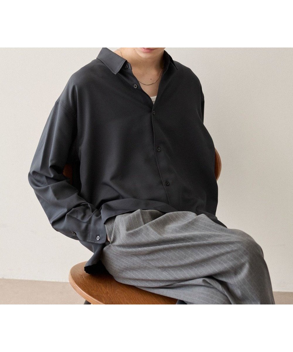 【ウィゴー/WEGO / MEN】のルーズシルエットボックスシャツ(LS) インテリア・キッズ・メンズ・レディースファッション・服の通販 founy(ファニー) 　ファッション　Fashion　メンズファッション　Fashion for Men　トップス・カットソー　Cut & Sew Tops　メンズシャツ　Shirts　インナー　Innerwear　シンプル　Simple, Minimal　ジャケット　Jacket, Outerwear　スマホ　Smartphone, Mobile Device　タンク　Tank Top, Sleeveless Top　トレンド　Trend, Trending Now　長袖　Long Sleeve, Full Sleeve　パーカー　Hoodie, Parka　ベーシック　Basic, Essential　ボックス　Boxy, Box Shape　無地　Plain, Solid Color　リラックス　Relax, Relaxed Fit　A/W・秋冬　Autumn/Winter　おすすめ　Recommended / Our Picks　エレガント 上品　Elegant　ブラック中濃色|ID: prp329100004654546 ipo3291000000034243127