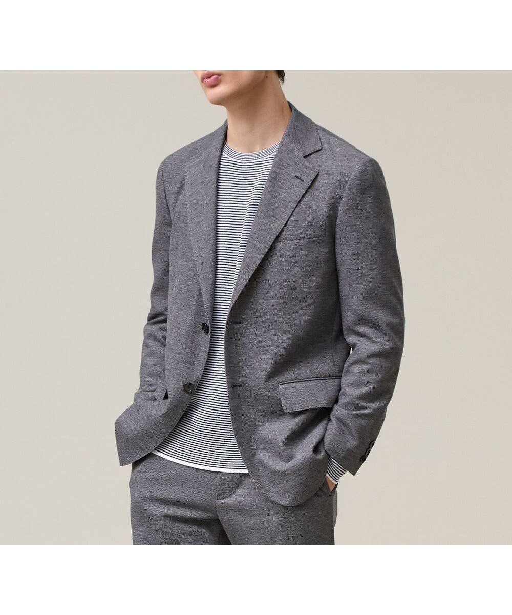 【ジェイ プレス/J.PRESS / MEN】の3シーズン着られる上質素材【ストレッチ / 吸水速乾 / 洗える / 消臭】AXIO 3ポジションジャージー ジャケット インテリア・キッズ・メンズ・レディースファッション・服の通販 founy(ファニー) 　ファッション　Fashion　メンズファッション　Fashion for Men　アウター　Men's Coats Outerwear　テーラードジャケット　Tailored Jackets & Blazers　エレガント 上品　Elegant　洗える　Machine Washable　吸水　Absorbent, Quick-Dry　ジャカード／ジャガード　Jacquard, Woven Pattern　ジャケット　Jacket, Outerwear　ストレッチ　Stretch, Stretchy Fabric　スポーティ　Sporty, Casual Athletic　セットアップ　Set-Up, Coordinated Outfit　ミックス　Mix, Mixed Style　リネン　Linen, Linen Fabric　A/W・秋冬　Autumn/Winter　日本製　Made In Japan　ビジネス 仕事 通勤　Business / Work / Commuting　ライトグレー系|ID: prp329100004654548 ipo3291000000033653395