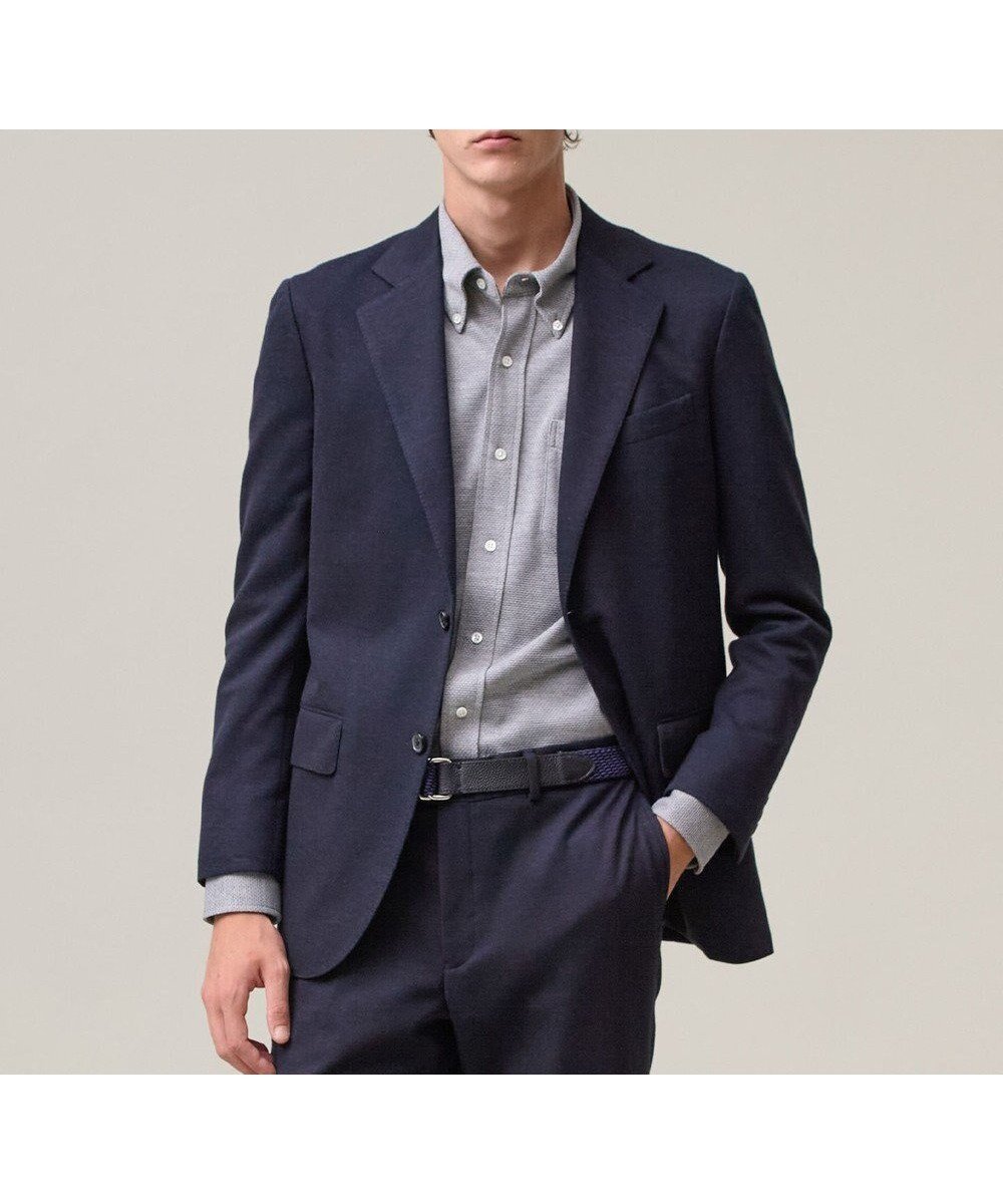 【ジェイ プレス/J.PRESS / MEN】の3シーズン着られる上質素材【ストレッチ / 吸水速乾 / 洗える / 消臭】AXIO 3ポジションジャージー ジャケット インテリア・キッズ・メンズ・レディースファッション・服の通販 founy(ファニー) 　ファッション　Fashion　メンズファッション　Fashion for Men　アウター　Men's Coats Outerwear　テーラードジャケット　Tailored Jackets & Blazers　エレガント 上品　Elegant　洗える　Machine Washable　吸水　Absorbent, Quick-Dry　ジャカード／ジャガード　Jacquard, Woven Pattern　ジャケット　Jacket, Outerwear　ストレッチ　Stretch, Stretchy Fabric　スポーティ　Sporty, Casual Athletic　セットアップ　Set-Up, Coordinated Outfit　ミックス　Mix, Mixed Style　リネン　Linen, Linen Fabric　A/W・秋冬　Autumn/Winter　日本製　Made In Japan　ビジネス 仕事 通勤　Business / Work / Commuting　ネイビー系|ID: prp329100004654548 ipo3291000000033653396