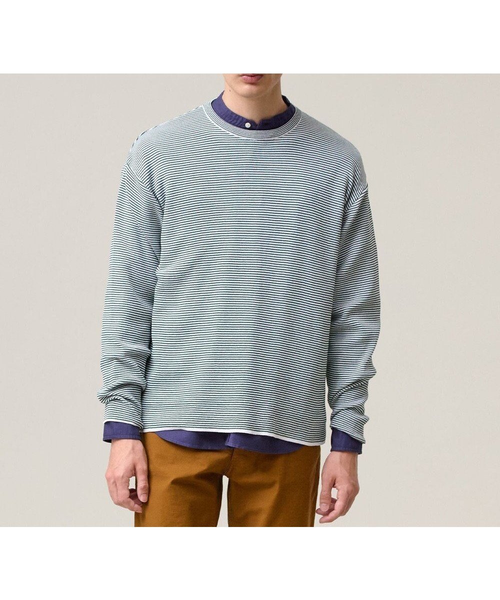 【ジェイ プレス/J.PRESS / MEN】の【Tシャツ感覚で着られる新感覚ニット】ボーダーニット ロングスリーブTシャツ 人気、トレンドファッション・服の通販 founy(ファニー) ファッション Fashion メンズファッション Fashion for Men トップス・カットソー Cut & Sew Tops ニット・セーター / 定番トップス Knit Tops & Sweaters メンズシャツ Shirts クラシカル Classical, Vintage-Inspired シンプル Simple, Minimal スリット Slit, Slit Detail スリーブ Sleeve, Long Sleeve / Short Sleeve セーター Sweater, Knitwear バスク Basque, Basque Style バランス Balance, Style Balance フィット Fit, Slim Fit ベーシック Basic, Essential ボーダー Border, Stripe リラックス Relax, Relaxed Fit レギュラー Regular, Standard Fit ロング Long, Long-Length A/W・秋冬 Autumn/Winter エレガント 上品 Elegant other-1|ID: prp329100004654551 ipo3291000000034355018