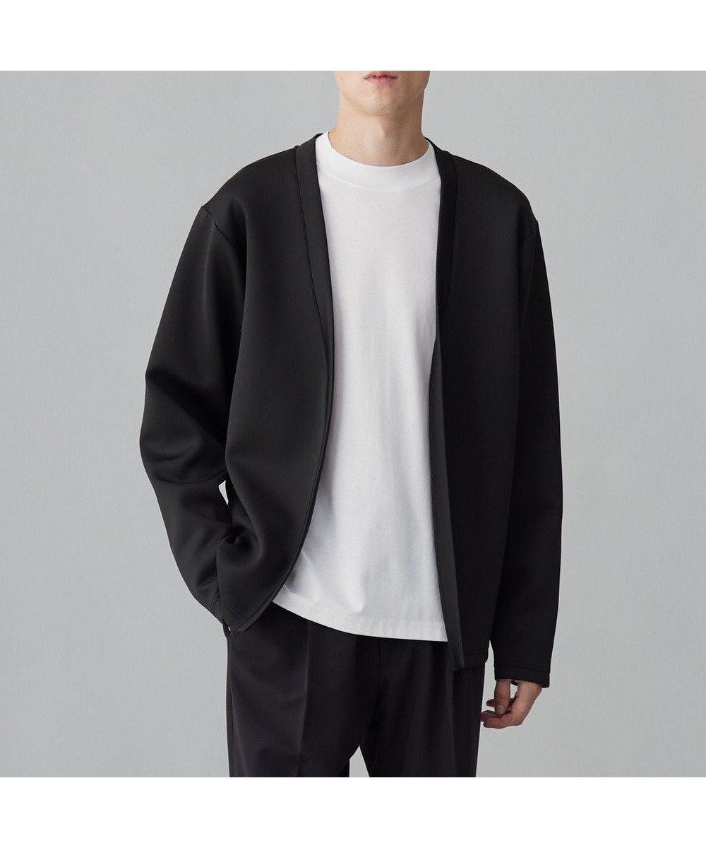 【アンフィーロ/UNFILO / MEN】のBEAUTY FORM JERSEY 着流しカーディガン インテリア・キッズ・メンズ・レディースファッション・服の通販 founy(ファニー) ファッション Fashion メンズファッション Fashion for Men トップス・カットソー Cut & Sew Tops カーディガン / 羽織り Cardigans インナー Innerwear カーディガン Cardigan, Knitwear ジャケット Jacket, Outerwear ストレッチ Stretch, Stretchy Fabric ダブル Double, Double-Breasted パーカー Hoodie, Parka リュクス Luxury, Elegant, High-End, Chic A/W・秋冬 Autumn/Winter ブラック|ID: prp329100004654579 ipo3291000000033653750